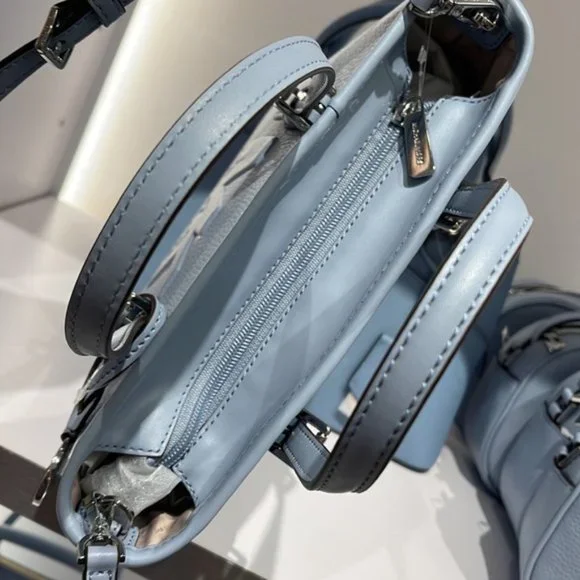 Michael Kors Xs Cryl Conv Tz Tote Pale Blue - Picture 12 of 16